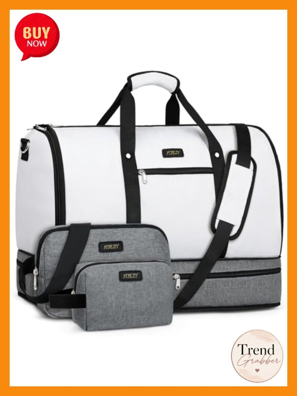 3-in-1 Convertible Garment Duffel Bag for Travel, 56L Waterproof Shoe